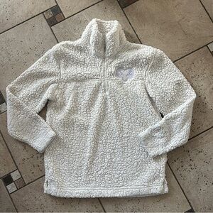 Like new women Sherpa fleece quarter zip pull over size S
